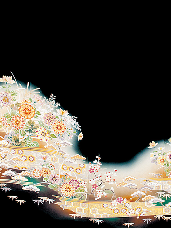 菊に松竹梅