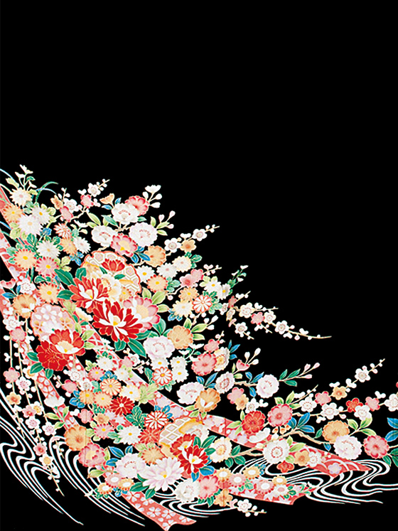 熨斗四季花に流水