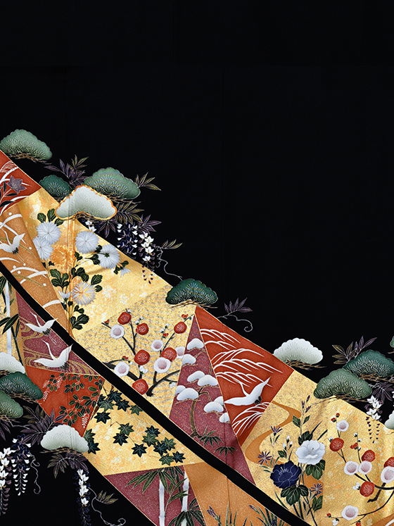老松に四季花